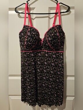 Torrid Floral Print Babydoll Lingerie Chemise